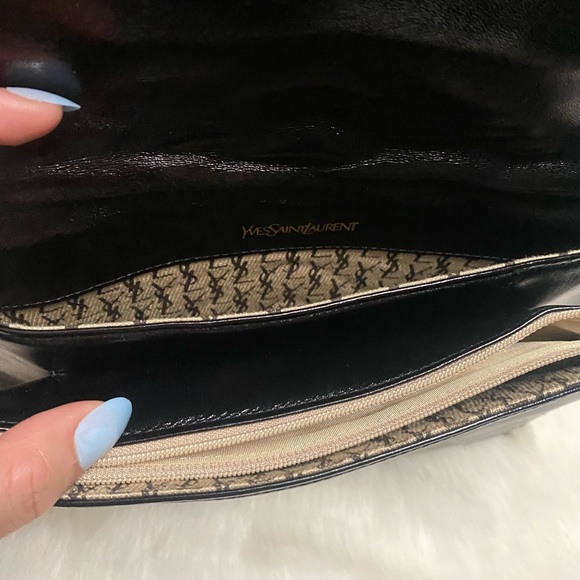 Authentic YSL Vintage Leather Quilted Clutch Bag - Picture 5 of 14